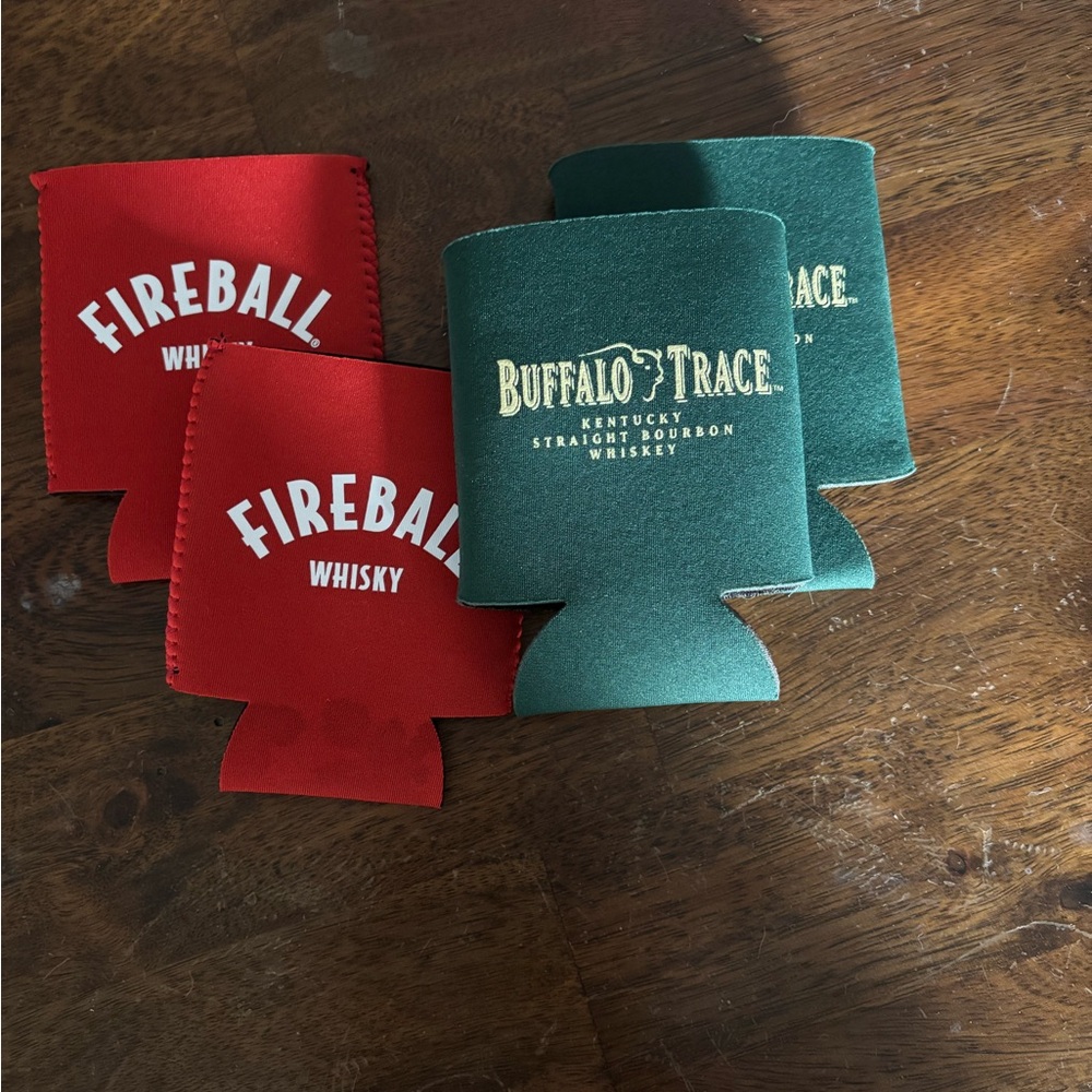 Fireball and Buffalo Trace Drink Koozies